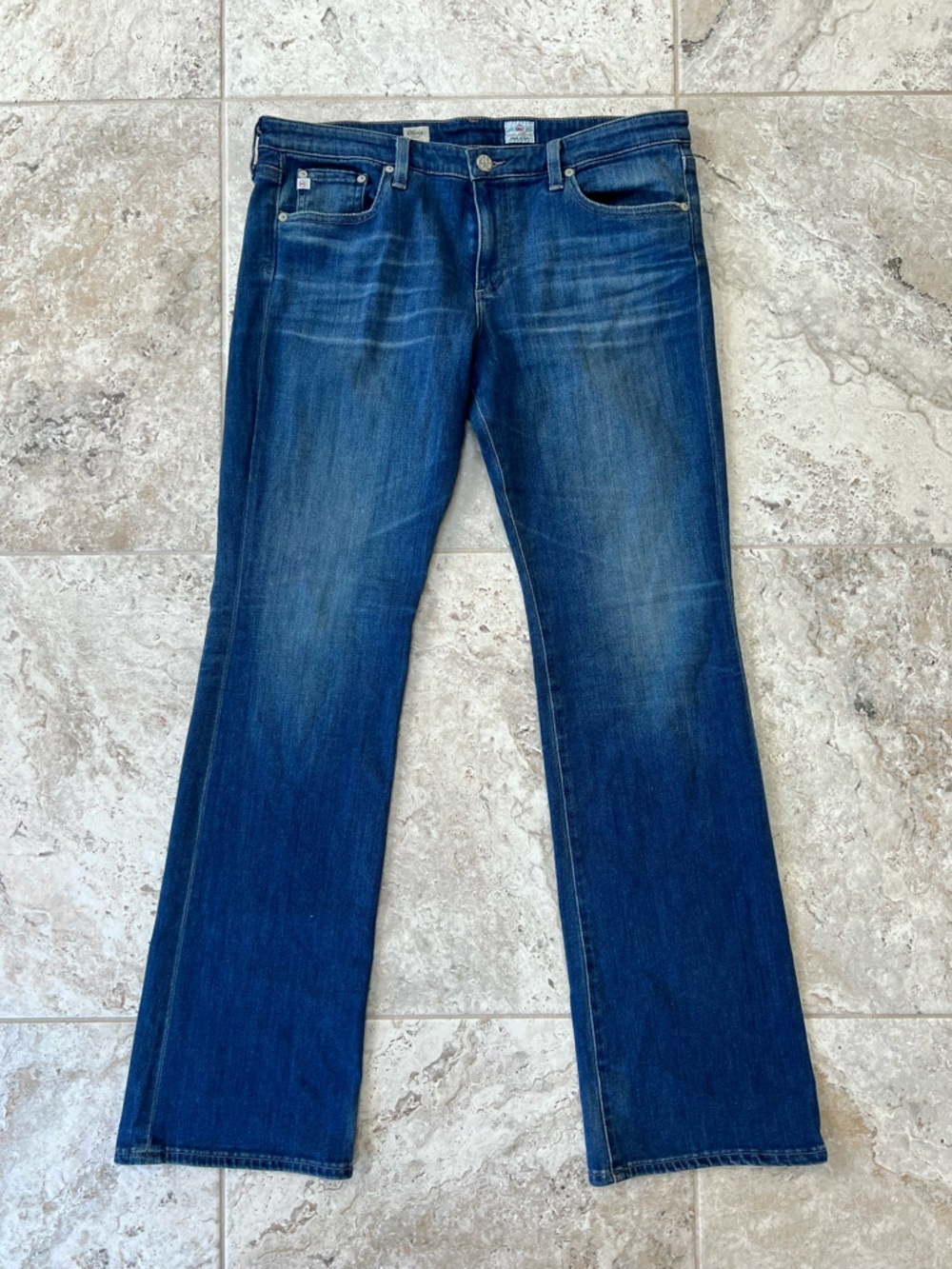 AG Jeans Adriano Goldschmied Olivia Skinny Boot Cut Jeans, Dark Blue Wash, 32R